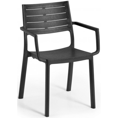 KETER METALINE műanyag kerti szék, öntöttvas fekete 249183 (17209787)