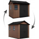 KETER NEWTON PLUS WIDE 9 x 7,5 Kerti ház, 230 x 287 x 246 cm, barna (17212879) 261860
