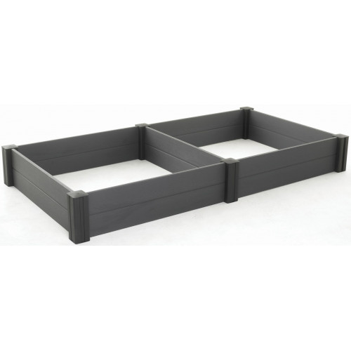 KETER VISTA MODULAR DUO Emelt ágyás, 121,5 x 121,5 x 27 cm (2x), szürke (17210708) 252530