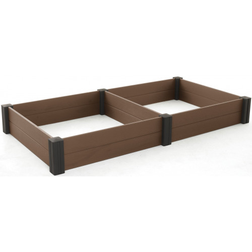 KETER VISTA MODULAR DUO Emelt ágyás, 121,5 x 121,5 x 27 cm (2x), barna (17210708) 252531
