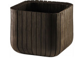 KETER CUBE PLANTER M virágtartó, whiskey barna 230226 (17202066)