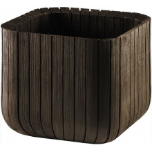 KETER CUBE PLANTER M virágtartó, whiskey barna 230226 (17202066)