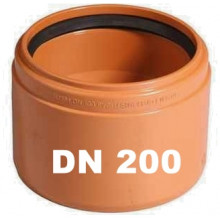 OSMA KGUSM Csatornacső átmeneti idom DN 200, PVC/kőagyag 223840