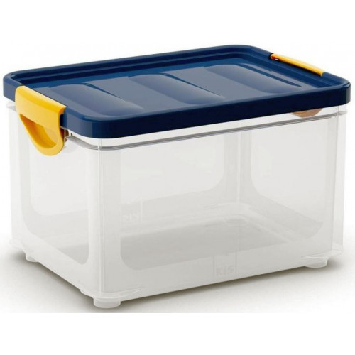 KIS CLIPPER BOX M 20L 40x28,5x24,5cm átlátszó/kék