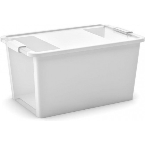 KIS BI BOX L 40L 55x35x28cm fehér/átlátszó