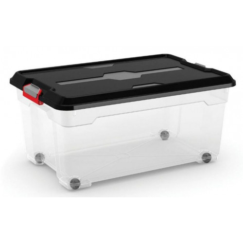 KIS MOOVER BOX L 45L 58x38x27cm átlátszó / fekete KIS MOOVER BOX L 45L 58x38x27cm átlátszó / fekete