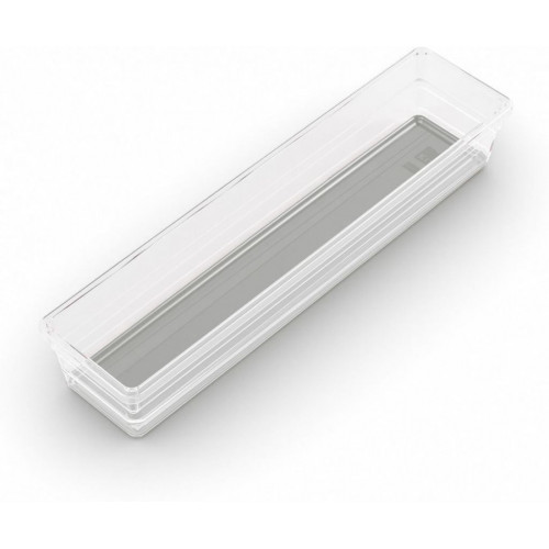 KIS SISTEMO 4 fiókrendező 7,5x30x5cm transzparens/szürke