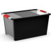 KIS BI BOX L 40L 55x35x28cm fekete/átlátszó