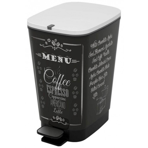 KIS CHIC BIN M 35L pedálos szemetes 26,5 x 40,5 x 45 cm coffee menu