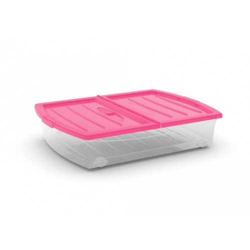 KIS SPINNING BOX XL 56L 77x58,5x17,5cm Átlátszó / rózsaszín