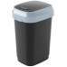 KIS DUAL SWING BIN L 50L Szemetes 31x42x62cm fekete/szürke