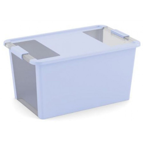KIS BI BOX L 40L 55x35x28cm világos kék/átlátszó