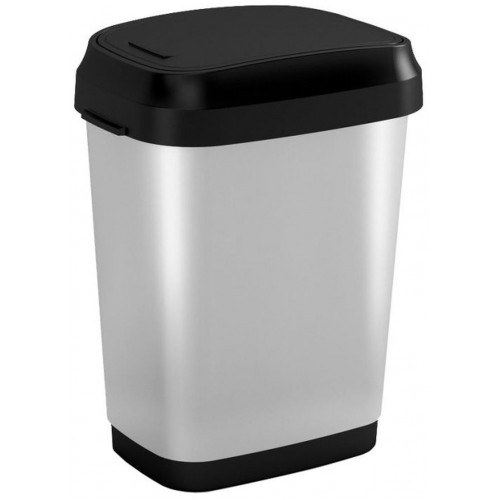 KIS DUAL SWING BIN STYLE M 25L szemetes 26 x 37,5 x 48,5 cm ezüst