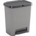 KIS COMPATTA RECYCLING 12+12L pedálos szelektív szemetes 38 x 28 x 43 cm szürke