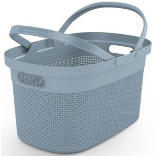 KIS FILO Bevásárlókosár 46x24x30cm szürkéskék
