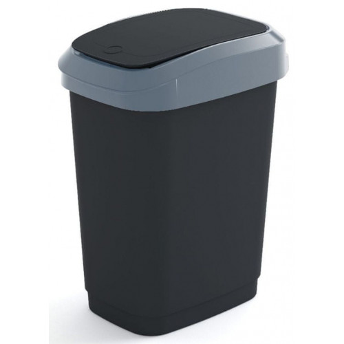 KIS DUAL TOUCH BIN M 25L Szemetes 26x37x47cm fekete/szürke