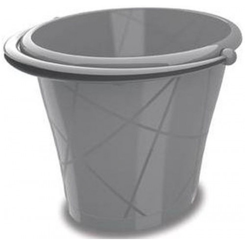 KIS Ovális vödör 15L 35x39x29cm szürke