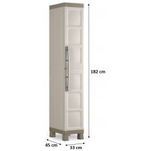 KIS EXCELLENCE HIGH 1 DOOR Egyajtós szekrény, 33 x 45 x 182 cm, bézs 237188