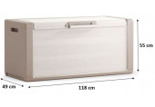 KIS GULLIVER CHEST 300L Műanyag kerti tároló 118x49x55cm bézs