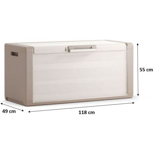 KIS GULLIVER CHEST 300L Műanyag kerti tároló 118x49x55cm bézs