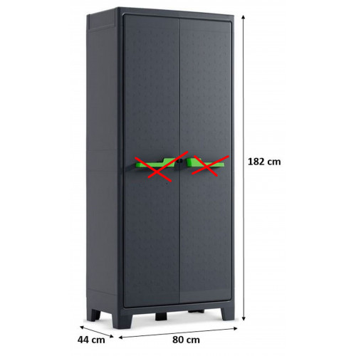 KIS MOBY HIGH Szekrény 44x80x182cm sötétszürke