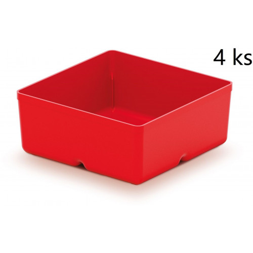 KISTENBERG UNITE BOX tárolódoboz, 4 db, 11 x 11 x 11,2 cm piros KBS1111-3020
