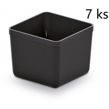 KISTENBERG UNITE BOX tárolódoboz, 7 db, 5,5 x 5,5 x 16,5 cm, fekete KBS55-S411