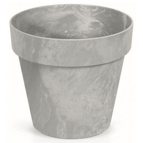PROSPERPLAST CUBE BETON EFFECT virágcserép, 11cm, 0,6L, szürke DCUB110E-422U