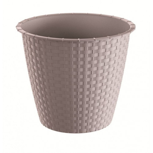 PROSPERPLAST RATOLLA ROUND virágcserép, 1,6L, mokka DRSO170-7529U