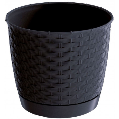 PROSPERPLAST RATOLLA ROUND virágcserép, 11L, antracit DRLO300-S433 PROSPERPLAST RATOLLA ROUND virágcserép, 11L, antracit DRLO300-S433
