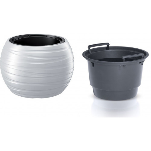 Prosperplast MAZE Virágcserép 43,6cm, fehér DBMZK440