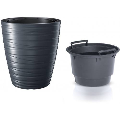 Prosperplast MAZE virágcserép 29,6cm, antracit DBMZ300