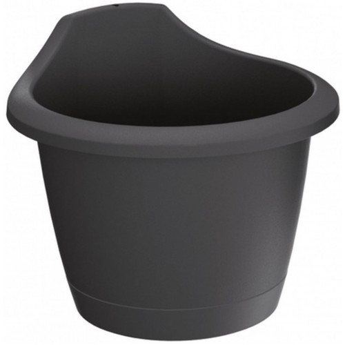 PROSPERPLAST RESPANA WALL virágcserép, 3,8L, antracit DRES240-S433 PROSPERPLAST RESPANA WALL virágcserép, 3,8L, antracit DRES240-S433