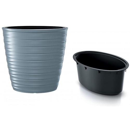 PROSPERPLAST FREZE virágcserép, 24/74L, szürke DPFEE600-443U