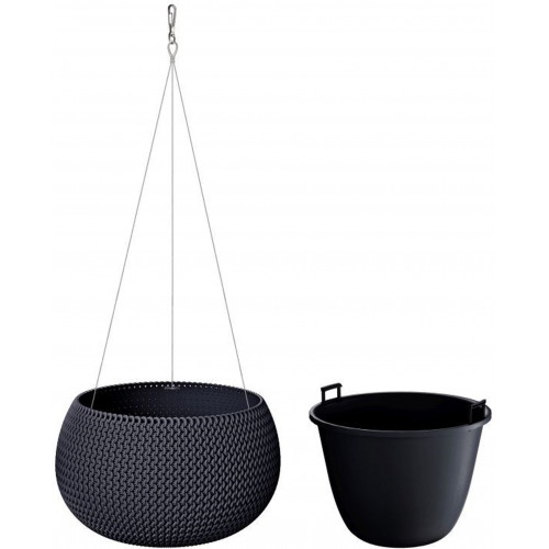 Prosperplast SPLOFY Bowl WS virágcserép, 23,9cm, 2,3l, antracit DKSP240WS Prosperplast SPLOFY Bowl WS virágcserép, 23,9cm, 2,3l, antracit DKSP240WS