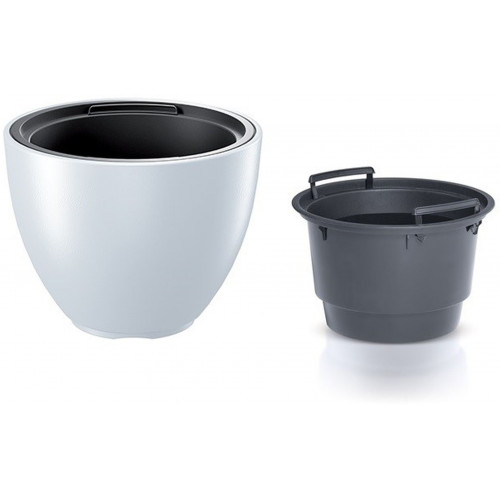 PROSPERPLAST HEOS virágcserép, 8/10L, fehér DBHEM300-S449