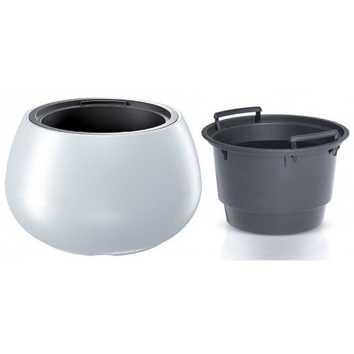 PROSPERPLAST HEOS virágcserép, 8/18L, fehér DBHEK400-S449