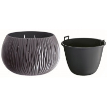 Prosperplast SANDY BOWL virágcserép, 37cm, 9L, antracit DSK370-S433