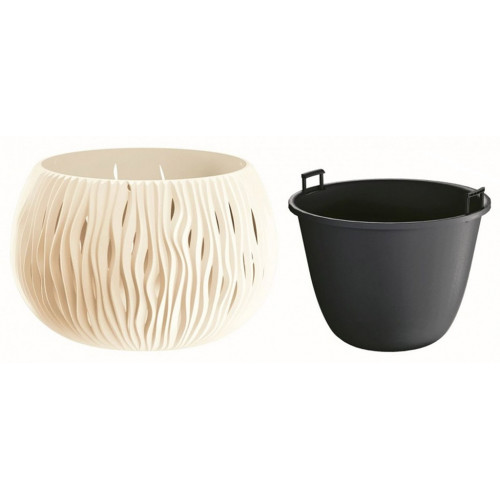 Prosperplast SANDY BOWL virágcserép, 29cm, 3,9L, krém DSK290-CY728
