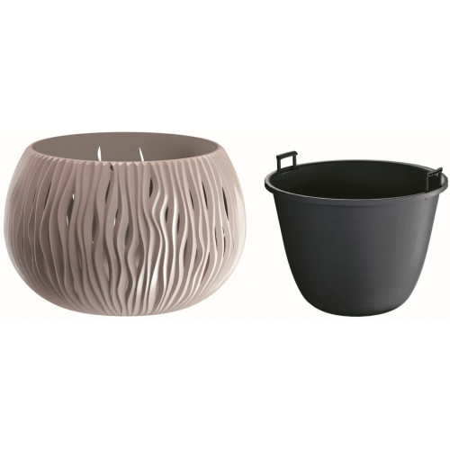 Prosperplast SANDY BOWL virágcserép, 48cm, 21L, mokka DSK480 Prosperplast SANDY BOWL virágcserép, 48cm, 21L, mokka DSK480