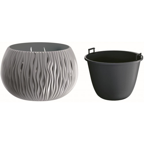 Prosperplast SANDY BOWL virágcserép, 48cm, 21L, szürke DSK480 Prosperplast SANDY BOWL virágcserép, 48cm, 21L, szürke DSK480