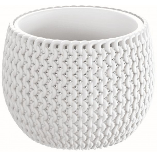 PROSPERPLAST SPLOFY Bowl virágcserép, 14,4cm, 0,75l, fehér DKSP150