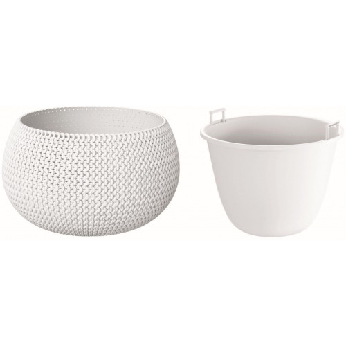 Prosperplast SPLOFY Bowl virágcserép, 29cm, 3,9l, fehér DKSP290-S449