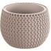 PROSPERPLAST SPLOFY Bowl virágcserép, 14,4cm, 0,75l, mokka DKSP150
