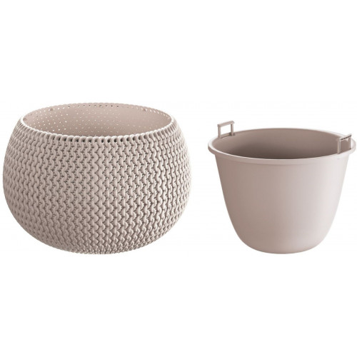 Prosperplast SPLOFY Bowl virágcserép, 37cm, 9l, mokka DKSP370-7529U