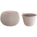 Prosperplast SPLOFY Bowl virágcserép, 37cm, 9l, mokka DKSP370-7529U
