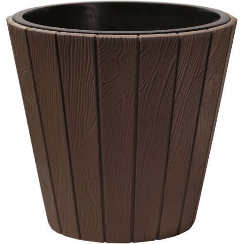 PROSPERPLAST WOODE virágcserép, 39,3 x 37 cm, barna DBWO400 PROSPERPLAST WOODE virágcserép, 39,3 x 37 cm, barna DBWO400