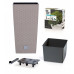 Prosperplast RATO SQUARE SET rattan betétes kaspó, 40/91,5l krémszín DRTS400S