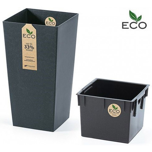 Prosperplast URBI SQUARE ECO Virágcserép 40cm, antracit DURS400W-S433