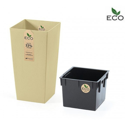 PROSPERPLAST URBI SQUARE ECO virágcserép, 11/26,6L, krém DURS265W-CY728 PROSPERPLAST URBI SQUARE ECO virágcserép, 11/26,6L, krém DURS265W-CY728
